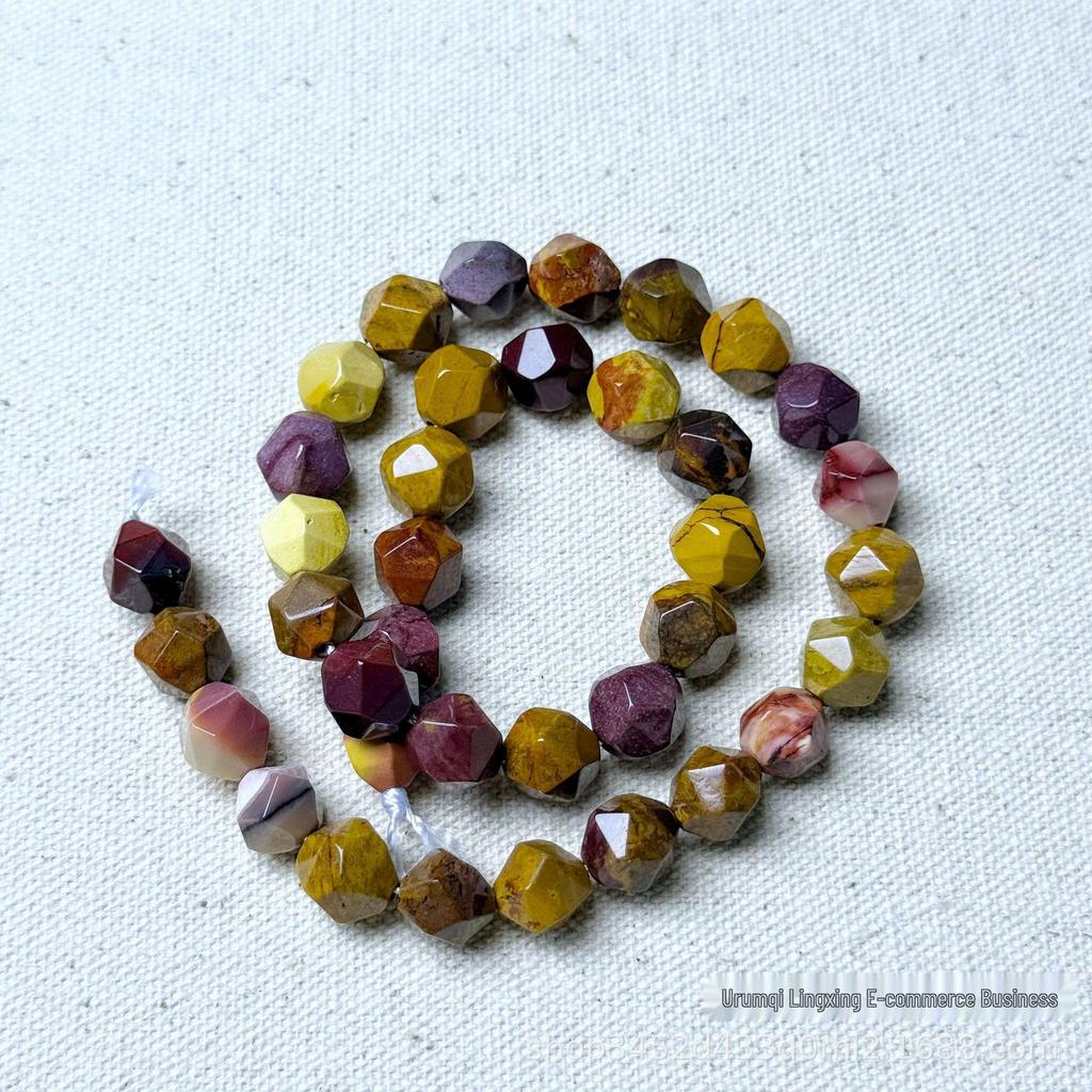 Versatile Diamond-Cut Natural Stone Beads for DIY Jewelry