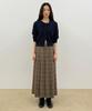 SINOON Mixed Cable Scallop Knit Cardigan (Navy)