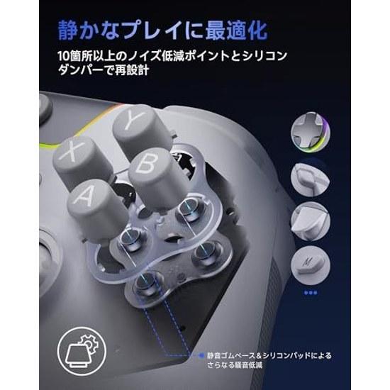 PC controller EasySMX X05PRO wireless gamepad game dual-stage hall trigger 1000Hz polling rate RGB backlight soft-tone buttons Steam Deck Switch2 iOS