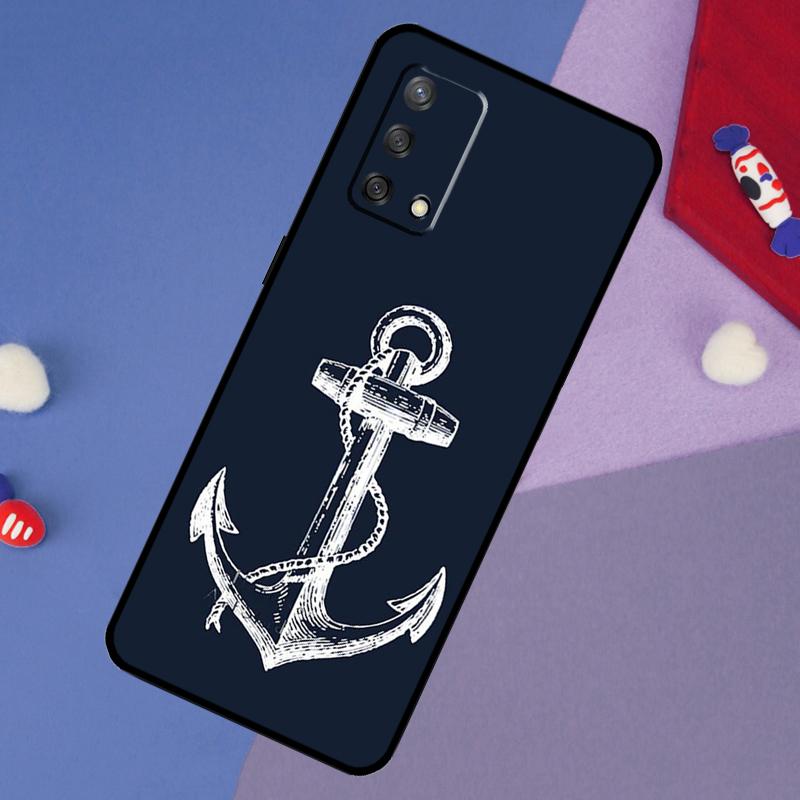 Anchor Sea Beach Case For Oppo A17 A60 A40 A80 A16 A76 A96 A98 A58 A78 A18 A38 A57 A74 A54 A94 A15 A5 A6 Pro