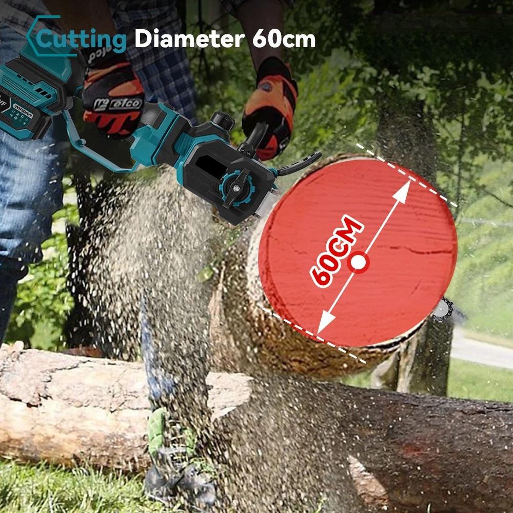 12Inch 7000W Brushless Electric Chainsaw Cordless Pruning Chain Saws Portable Garden Wood Cutting Power Tools