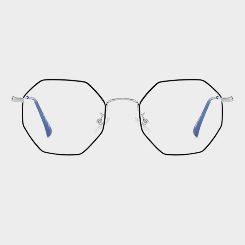 NeoRetro B2038 C3 Silver Black Blue Light Blocking Glasses none
