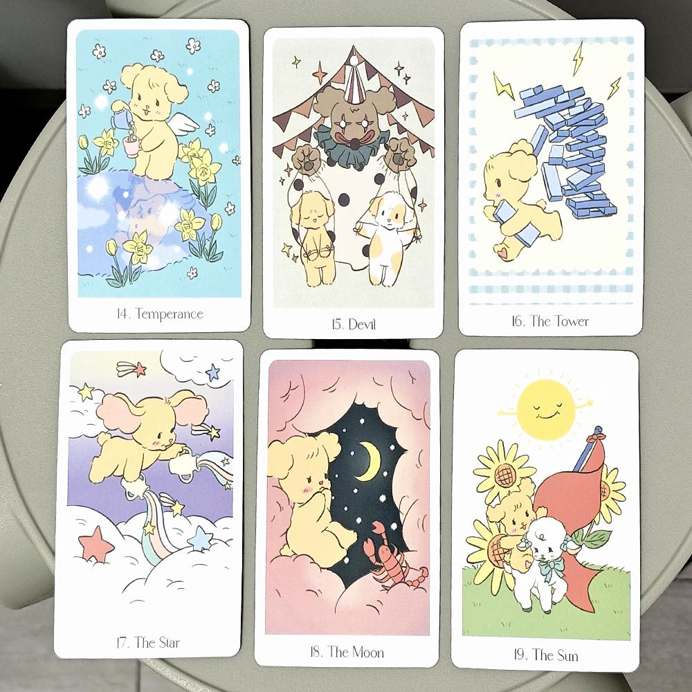 Chouchou Tarot Deck 78 Stück Kawaii Tarotkarten 10,3 * 6 cm