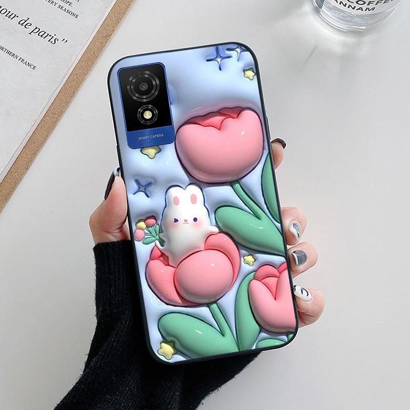 For TCL 501 Case Fashion Soft Silicone Back Cases for TCL 501 T433D Phone Cover TCL501 etui Fundas