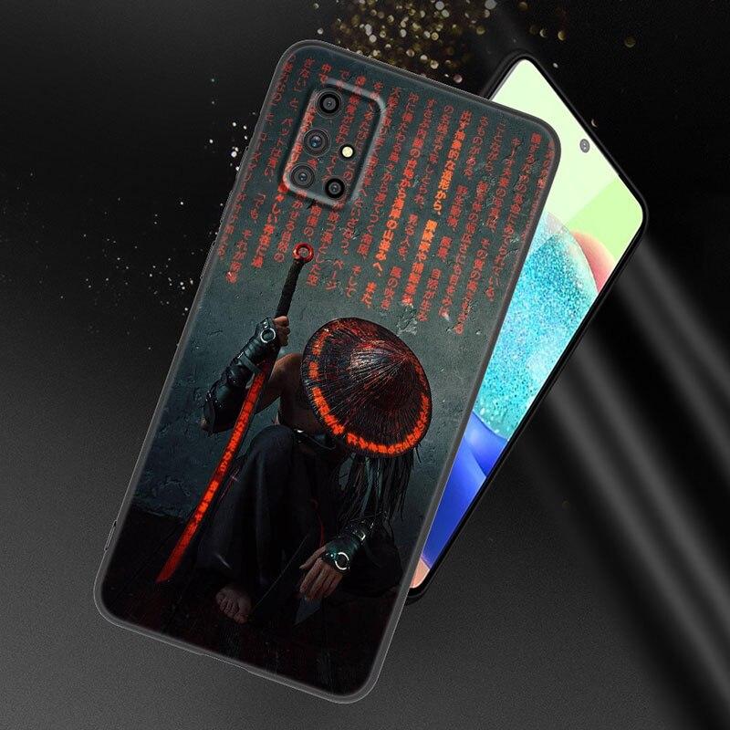 Japanese Samurai Art Phone Case For Samsung Galaxy A21 A30 A50 A52 S A13 A22 A32 4G A23 A33 A53 A73 5G A12 A31 A51 A70 A71 A72