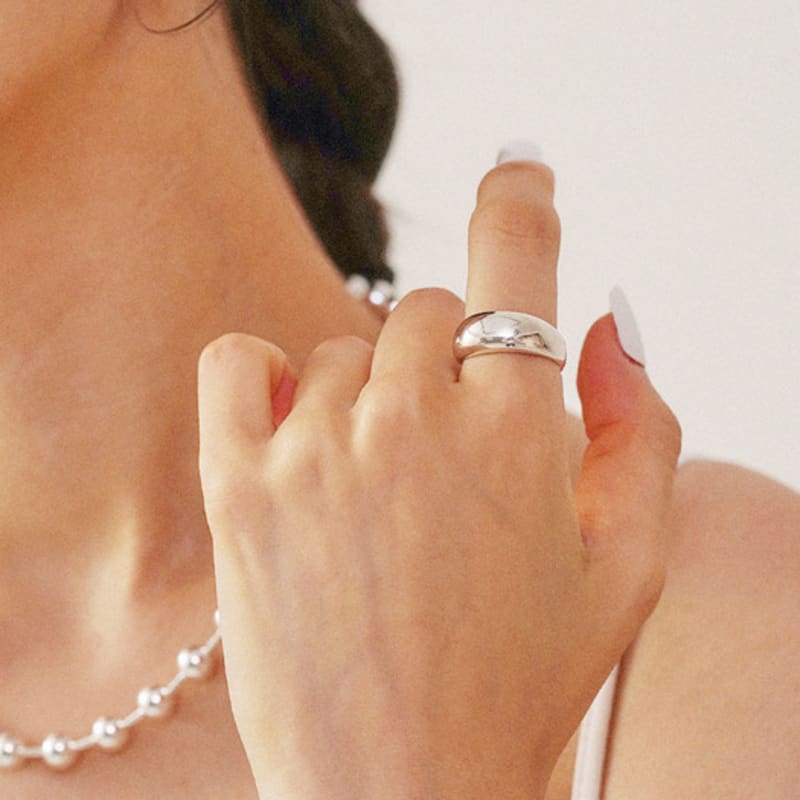 LAYERMOOD [PEARL&DRAPE] Silver925 Center Volume R