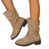Fashion Womens Autumn New Imitation Suede Waterproof Short Boots 2025 Daily Home Office Shopping Shallow Mouth Comfortable Women's Boots