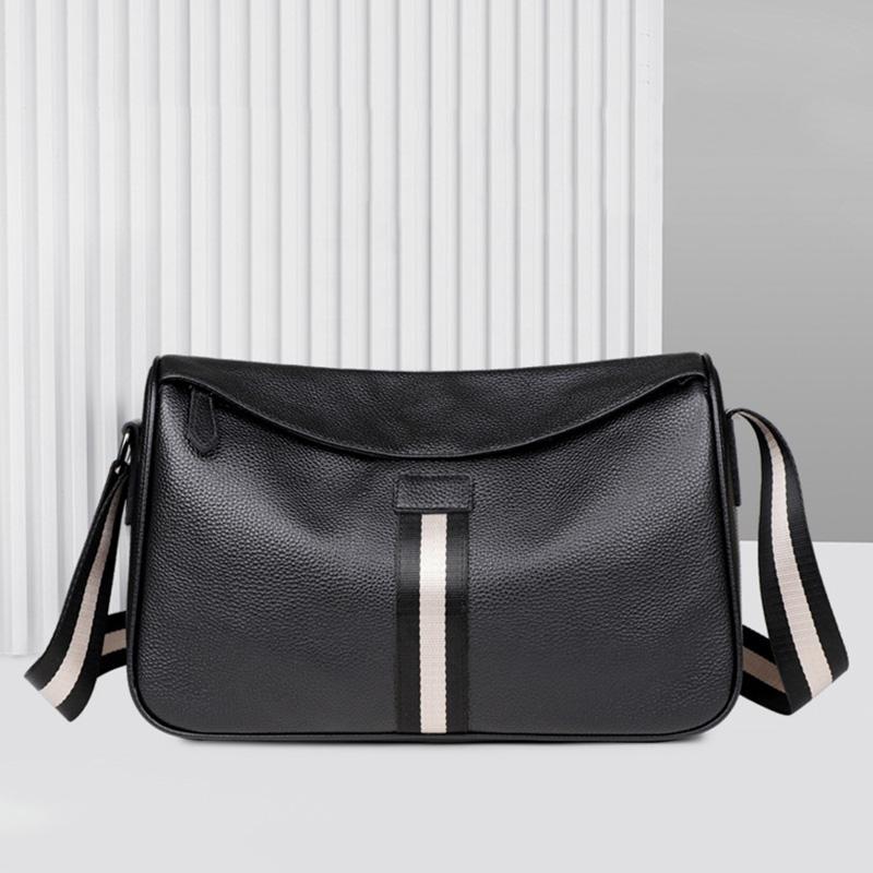 New Design Men Bag Soft Genuine Leather Boy's Flap Cowhide Leather Shoulder Bag Men's Crossbody Messenger Bags Fashion Style