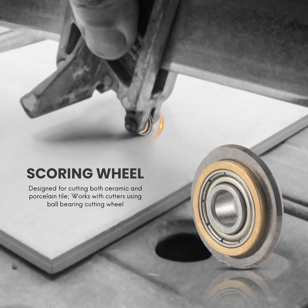 BHBL 2 Pcs Tile Wheel Cutter Tile Cutter Replacement Scoring Wheel with Bolt and Lock Nut for Manual Tile Cutting Machine