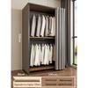 Metal Walk-In Wardrobe: Floor-Standing Clothes Rack, Open Garment and Hat Rack, Bedroom Shelf Assembly