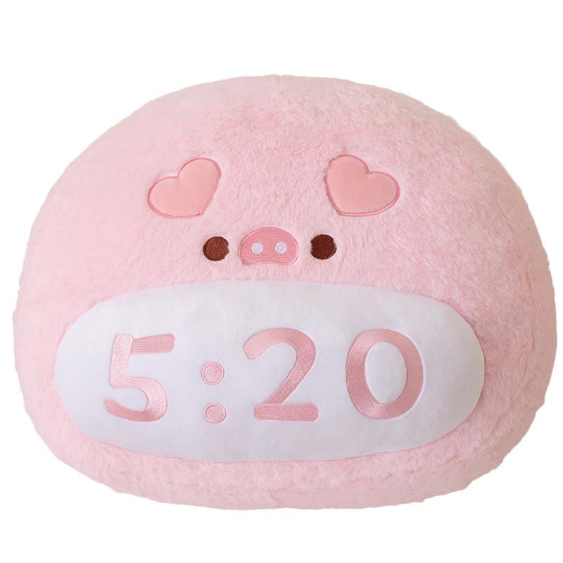 Adorable Cat Pig Plush Toy Short Soft Desk Buddy Gift Her Romantic Doll Present