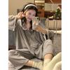 Korean Style Pajama Set: Women's Cute Lace Doll Collar, Long Sleeve & Pants for Spring/Autumn