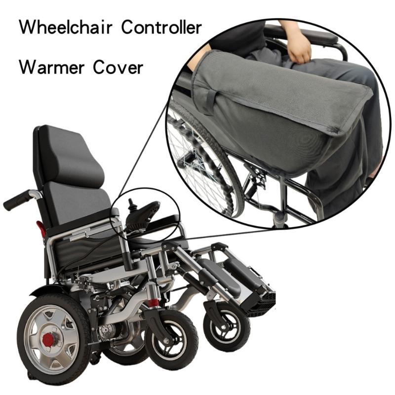 Wheelchair Drive Panel Hand Shelter Cover with Closure Flap, Contoured Double Layer Polyester Control Cover for Cold Weather Daily Travel