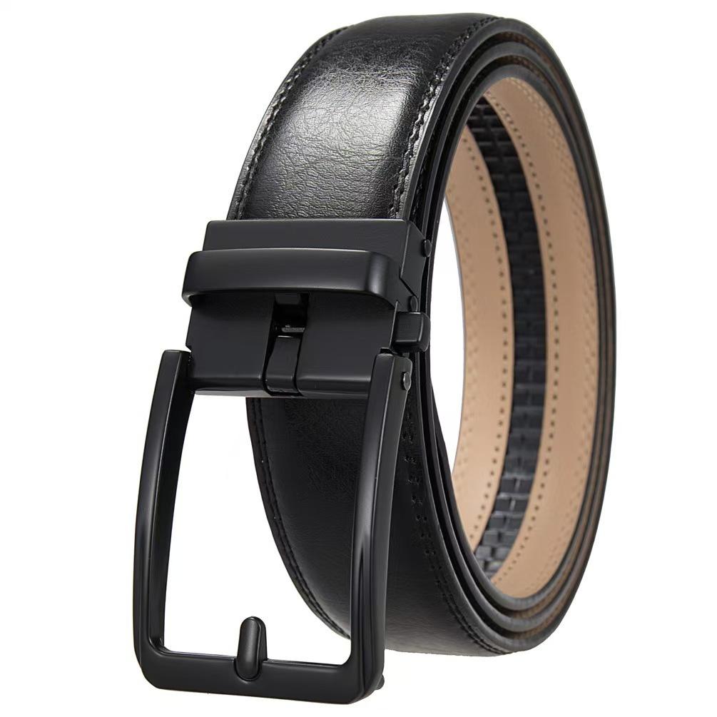 Business leather fashion casual men's cowhide belt automatic buckle belt, cowhide belt