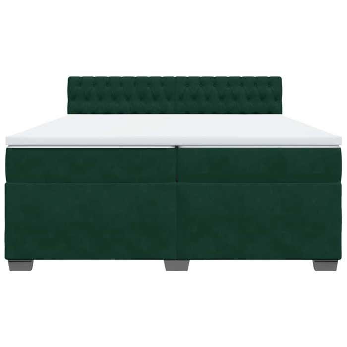 Maison Exclusive - Sommier à lattes de lit et matelas Vert foncé 200x200cm Velours
