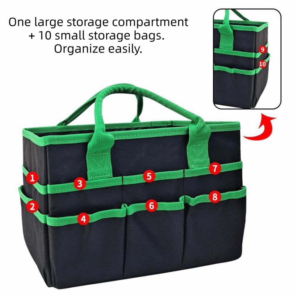 Multiple Pockets Teacher Tote Bag 600D Nylon Fabric Craft Organizer Tote Bag Home Organization
