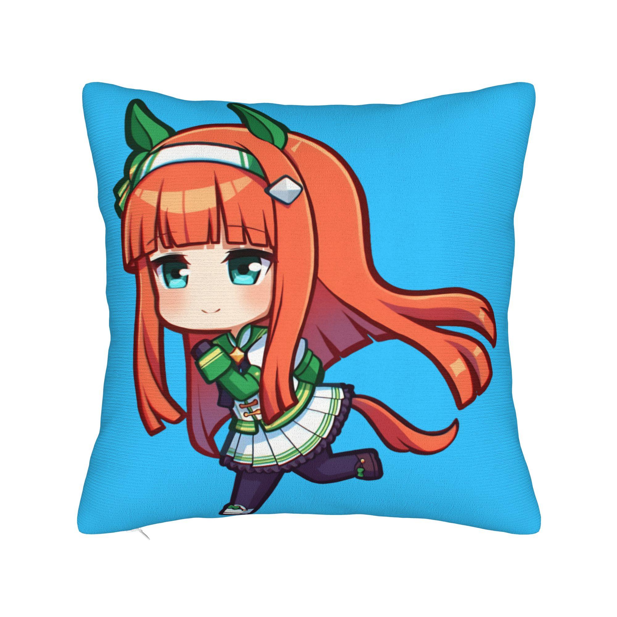 Наволочка Umamusume Silent Suzuka Современная наволочка для гостиной, кровати, стула, наволочки 12x12Inch