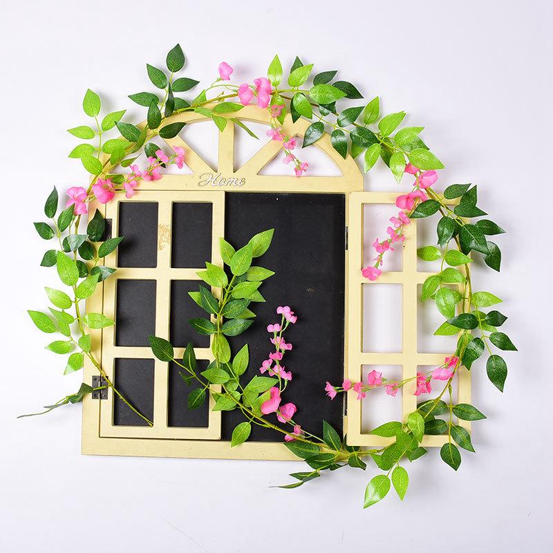 Artificial Plant Ivy Wisteria Flowers Vine Garland Room Home Room Garden Valentine's Decora Wedding Wreath Arch Outdoor YardGift