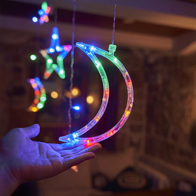 LED Star String Lights: Colorful Flashing Decorations for Bedroom, Party, and Atmosphere Enhancement.