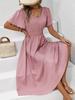 2026 European and American women's clothing spring and summer new express buy hot sale V-neck polka dot pullover casual dress