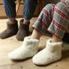 Fashion Warm Faux Fur Slippers Women Men Winter Shoes Indoor Home Soft Plush Footwear Solid Color Girls Boys House Floor Fluffy Boots