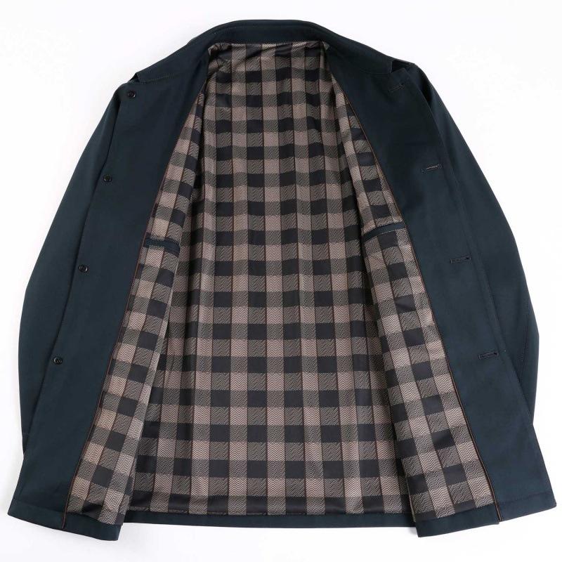 Mulberry silk button jacket for middle-aged and elderly men thin spring and autumn dad wear business jacket lapel middle-aged casual top