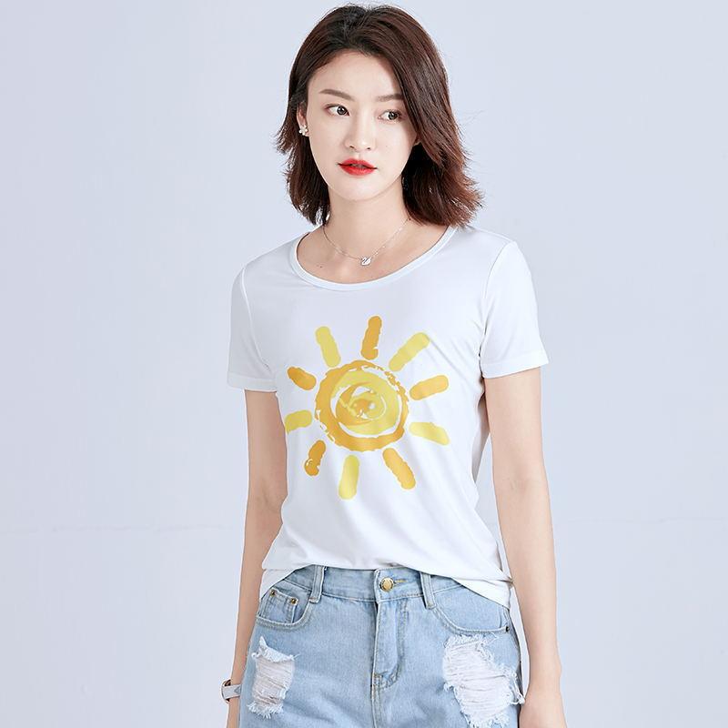 T-shirt a maniche corte a righe stile coreano da indossare sotto girocollo primavera da donna Ins moda donna top ampio taglia grande