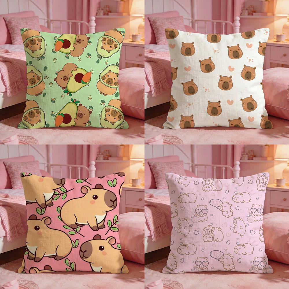 AnimalcapybaraS Cushion Cover Premium Comfort Reversible Pillow Cove Two in One Design for Any Room Car Interior