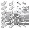 12PCS Brake Line Clamp with 12PCS Screw Set,Stainless Steel 1/4" Brake Line Clips for Prision Brake Line Fixation and Protection,Universal Car