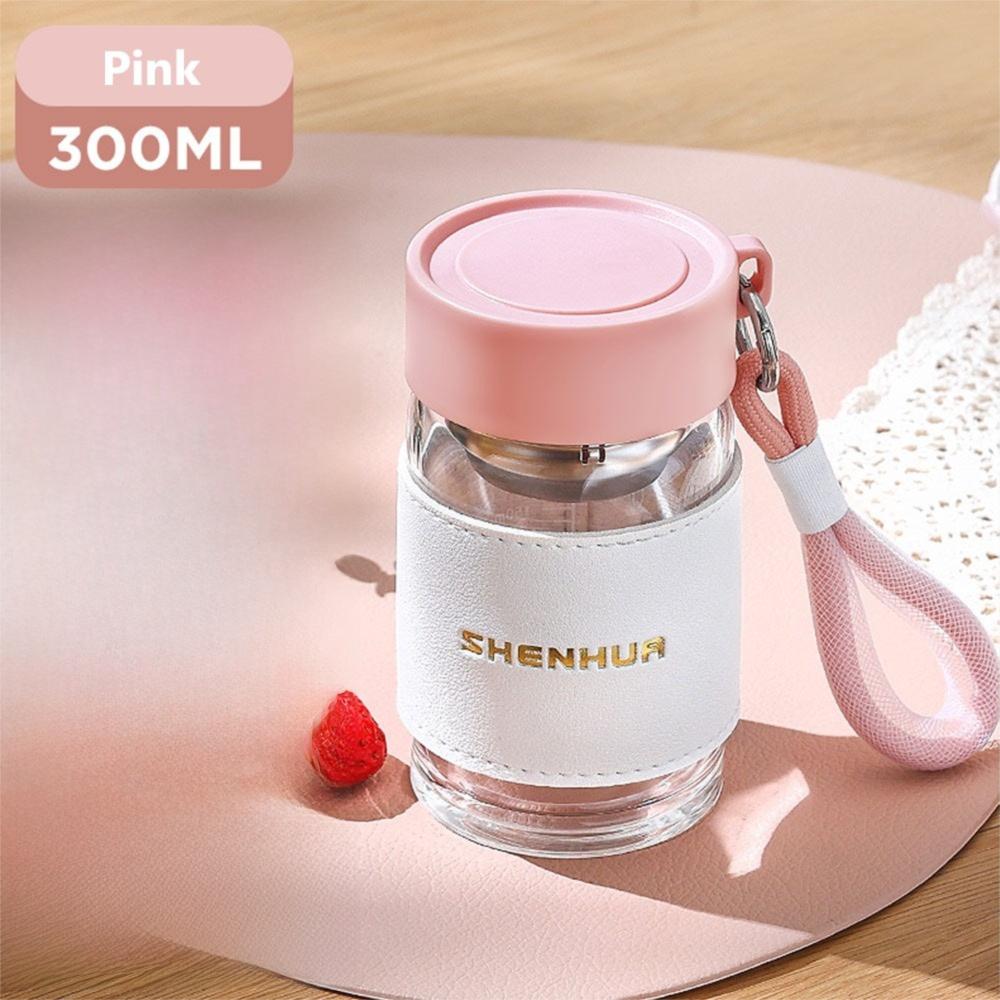 Neue 300ml Damen Glas Wasser Tasse Transparent Tragbar Tragbar Skala Frühstück Milch Tassen Große Kapazität Herren Teetasse