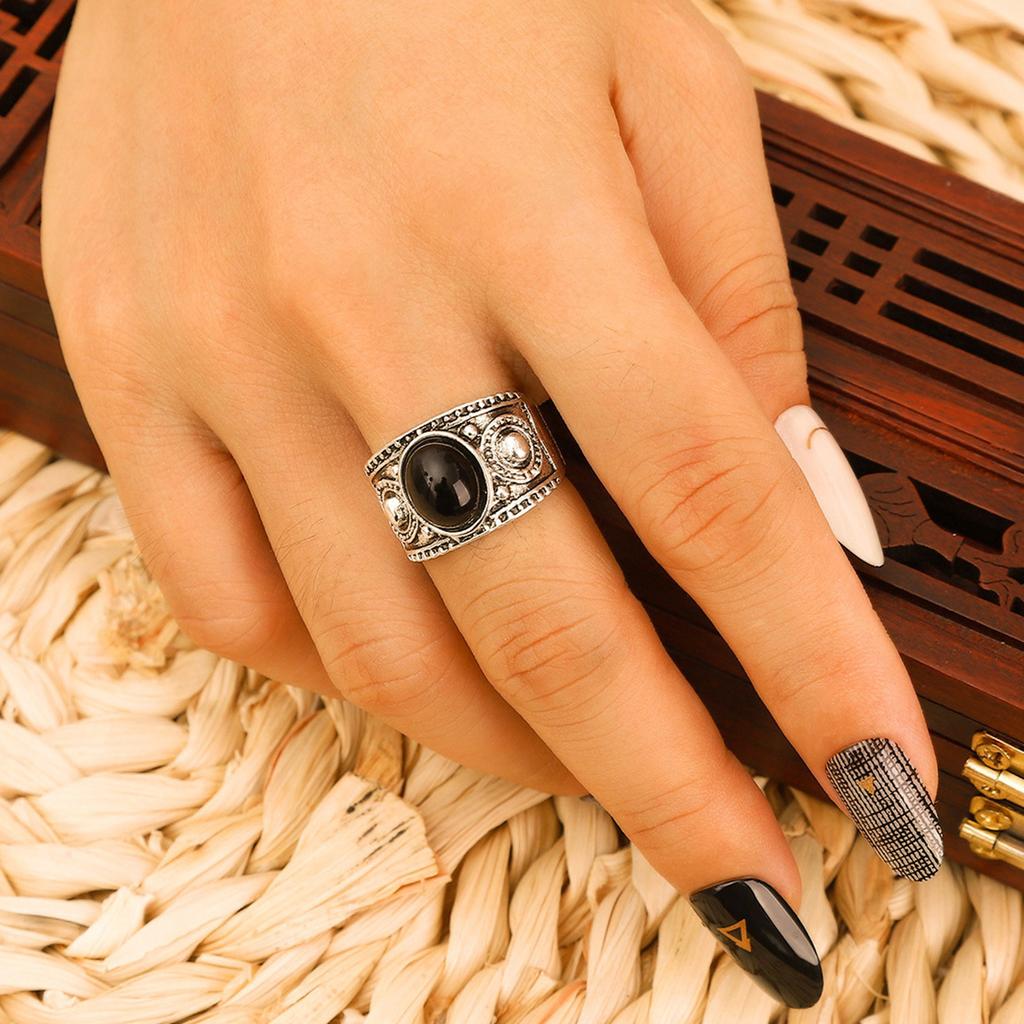 Retro Ring, Palace Vintage Ring, European and American Exaggerated Personality Alloy Ring, Popular Foreign Trade Accessory