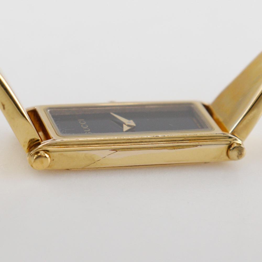 GUCCI Watches 1500L gold/black blackDial Plated Gold Quartz Analog display Women Used