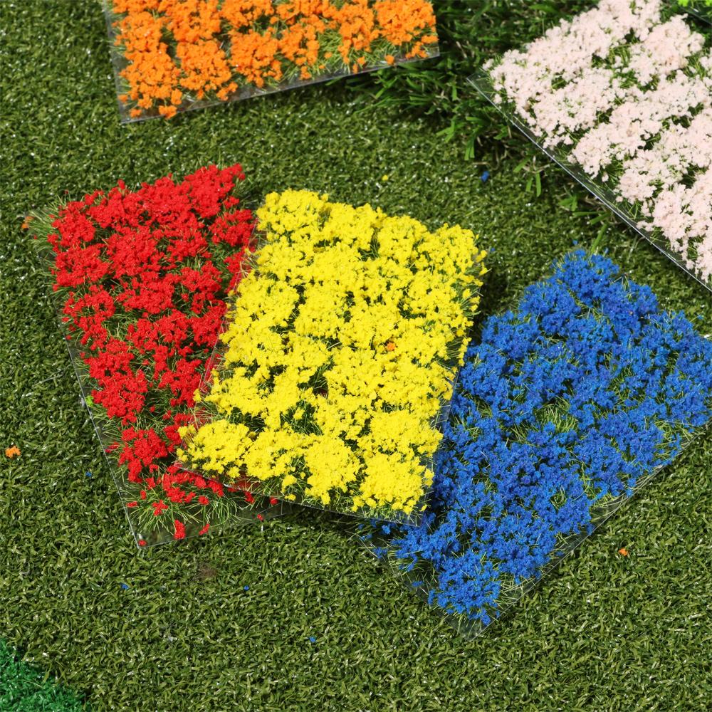 Game Sandbox Wild Miniature Grass Flower Cluster Model Scene Simulation Terrain Production