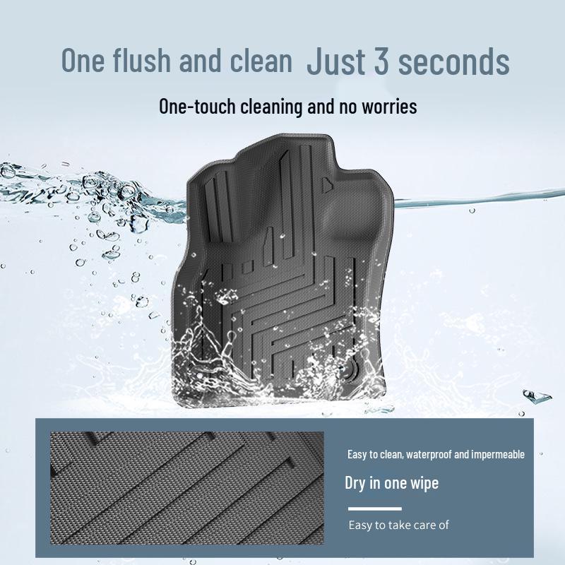 Durable TPE Floor & Trunk Mats for 21-25 Lynk & Co 01 Two-Wheel Drive, includes Backrest Mat