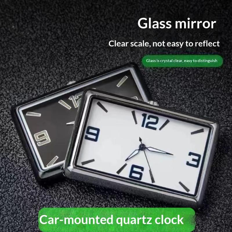 Car Air Conditioning Vent Electronic Quartz Clock Auto Square Vertical Luminous Digital Car Clock