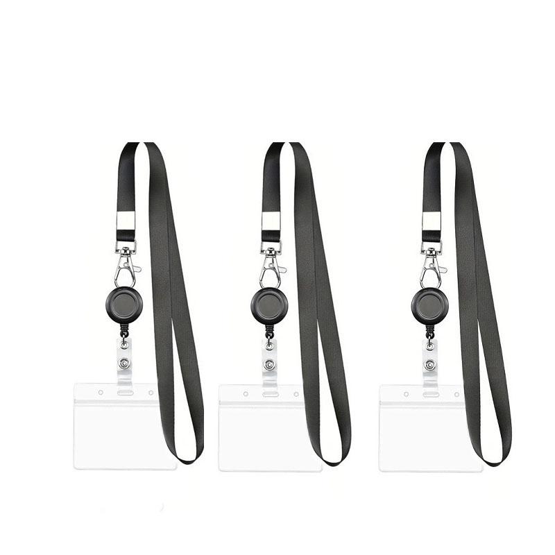 1/2/3PCS Retractable Badge Reel Retractable Teacher Lanyard with Name Card Badge Holder Neck Strap Keychian Accessories Gift