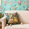 Easter Village Rabbit Pillow Case Double Sided Ultra Soft Fabric Skin Friendly Home Decor