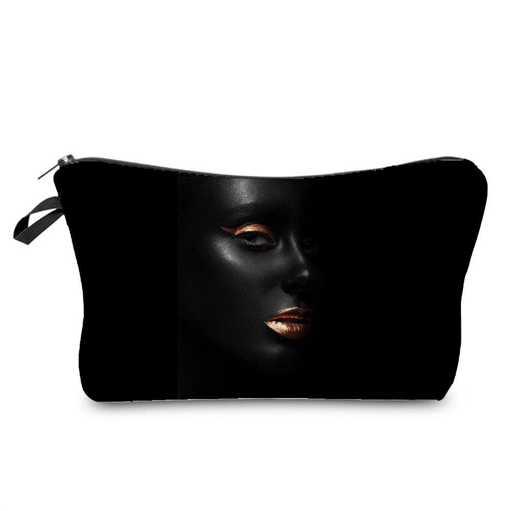 Women Character Print Cosmetic Bag Toiletries Organize Travel Storage Case 6692