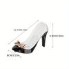 Suction Cup High Heel Soap Dish – Lightweight & Non-Slip, Oval Plastic Holder for Bathroom Counter – Bathroom Decor