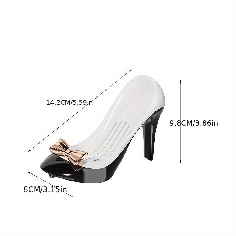 Suction Cup High Heel Soap Dish – Lightweight & Non-Slip, Oval Plastic Holder for Bathroom Counter – Bathroom Decor