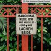2D Flat 1pc - Aluminum Wall Decor with German Proverb, Rustic Distressed Finish, Perfect for Bedroom, Office, Workshop, and Gift for Comedy Lovers