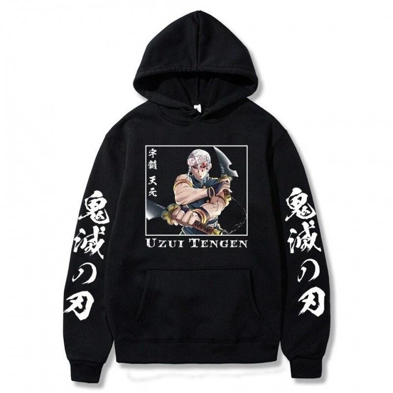 

Demon Slayer Anime Hooded Tengen Uzui Printed Men Hoodies Comfortable Unisex Oversized Sweatshirt Harajuku Streetwear S