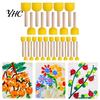 Quality Grip Painting Brushes 30Pcs Sponge Brush Reusable Round with Set Wooden Handle Durable Tool for Kids Arts