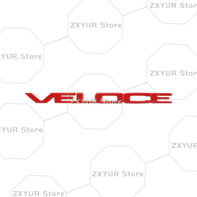 Metal VELOCE Q2 Q4 Emblem Car Sticker Letter Badge Decal Body Rear End Trunk Decor For Alfa Romeo 159 147 Junior Giulia Stelvio vmo895
