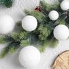 6pcs DIY Christmas Snowballs 4/6/8CM Christmas Hanging Balls  Home Xmas Decor