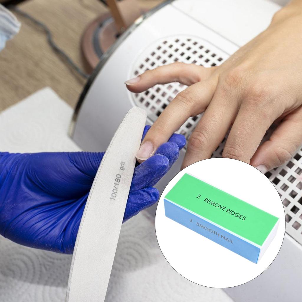 4 Sided Nail Buffer Block With 400/800/1200/4000 Grit For Professional Manicure And Artificial Nails Care Durable EVA Sponge Design