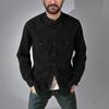 Men's Summer Solid Color Lapel Long Sleeved Shirt Men's Casual Fashion Long Sleeved Shirt