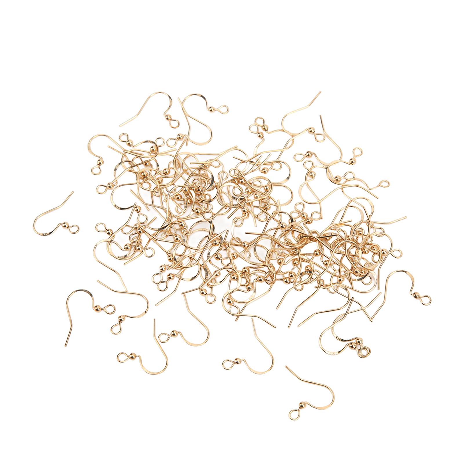 

100Pcs Gold Earring Hooks Anti Allergy Manual Made Wear Well Fine Finish DIY Jewelry Accessories