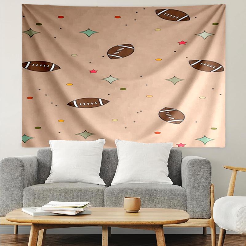 American-football Print Tapestry, Backdrop, Easy Setup, Ideal for Bedroom, Office & Living Room, with Aesthetic Wall Hanging Decor.