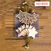 12PCS Christmas Wooden Pendants No Box Hallow Star/Angel/Tree Ornaments Home Christmas Tree Hanging Decoration Kids Gift Supply